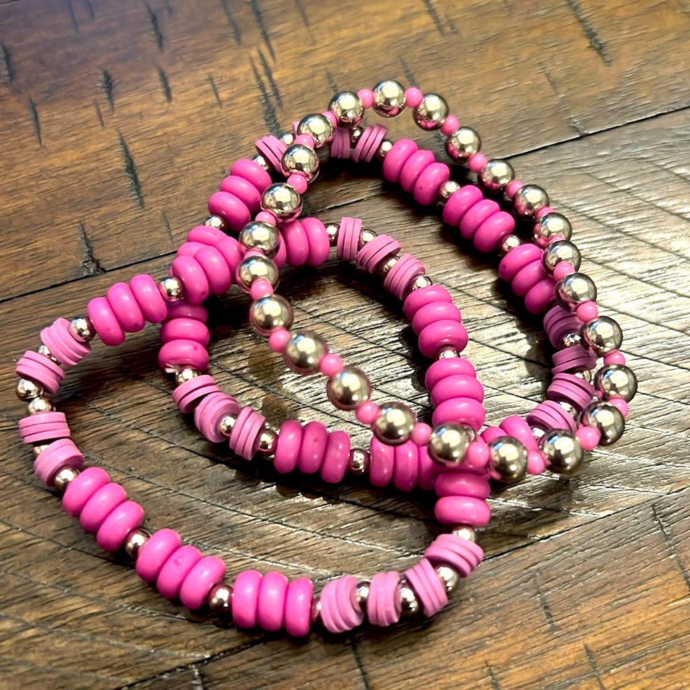 💚🎉☀️❤️Striking Purple Geometric Beaded Bracelets